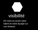 Visibilité : on met en avant votre talent et votre équipe sur nos réseaux.